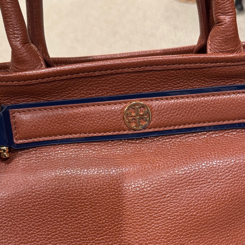 Tory Burch Brown Leather Tote Bag - Picture 2 of 4